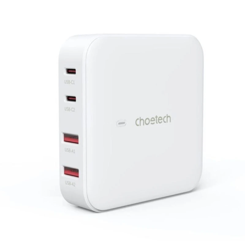 Bộ sạc siêu nhanh GAN PD 100W (2* PD+ 2* USB A) Choetech PD8008- Hàng chính hãng