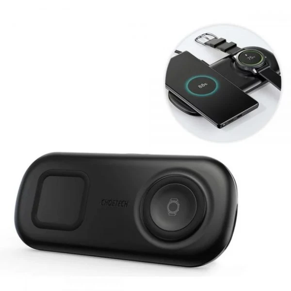 Đế sạc không dây 2 in 1 cho điện thoại và đồng hồ Samsung Choetech T570 (Hàng chính hãng)