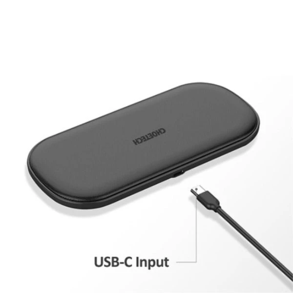 Đế sạc không dây 2 in 1 Choetech T535 công suất 10w dùng cho điện thoại và tai nghe (Hàng chính hãng)